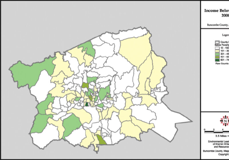 Buncombe County map