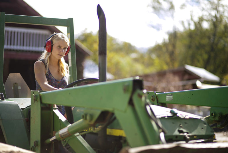 Student on Tractor