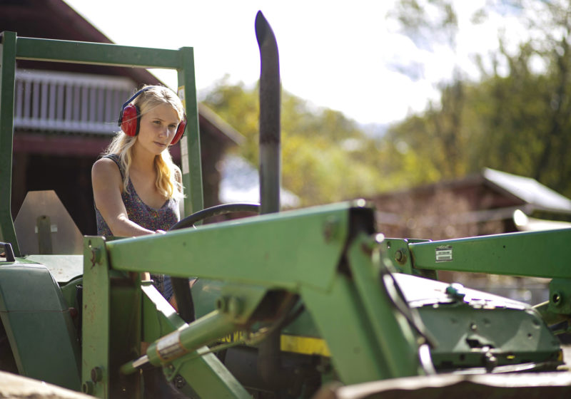 Student on Tractor