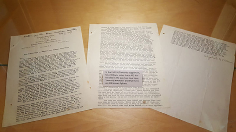 WW1-era Farm School letters