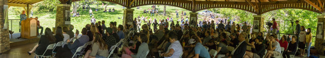 Lynn Morton was announced as president of Warren Wilson College in front of a crowd gathered at the Morrisâ Community Pavilion. 