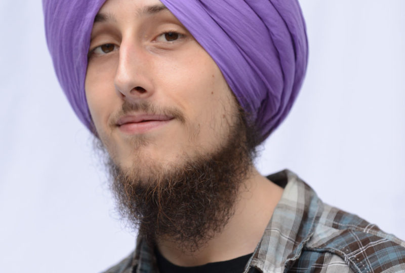 Purple turban