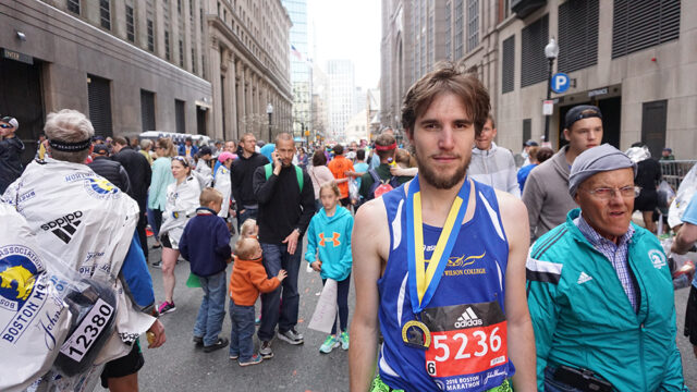 Senior Gabe Whitlock finished the 2016 Boston Marathon in a little less than three and a half hours.