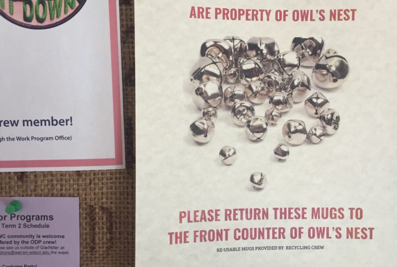 Owls Nest mugs with bells