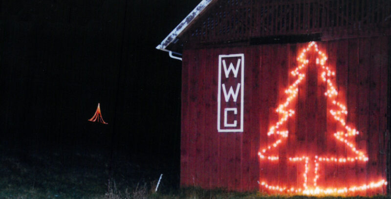 Red Barn Christmas Lights